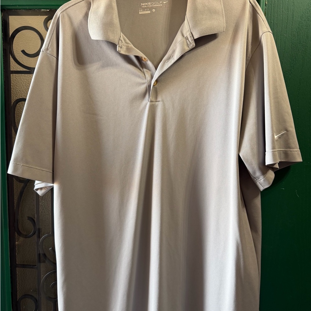 Nike Men's Light Gray Polo Shirt